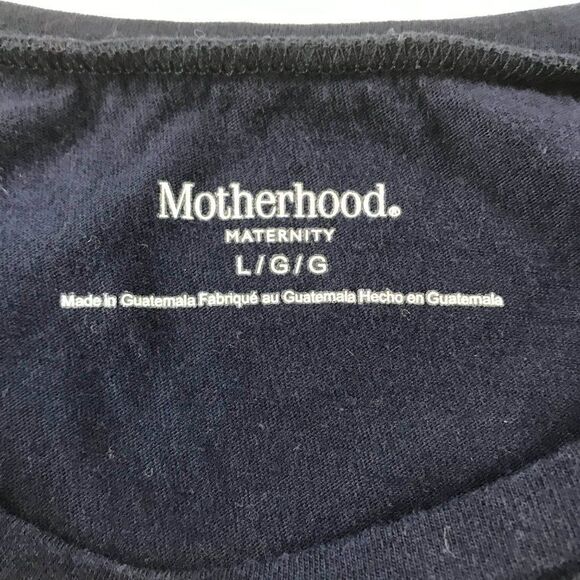 Motherhood Maternity Basic Blue Short Sleeve Tees L/G - Picture 4 of 8